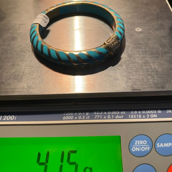 Angelique de Paris Gold Over Sterling & Resin Bangle Bracelet Set - Picture 10 of 11